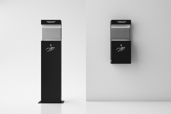 2020 Ergoline Qbl Hand Sanitizer Dispensers Image 01 Small Frittstående Veggmontert